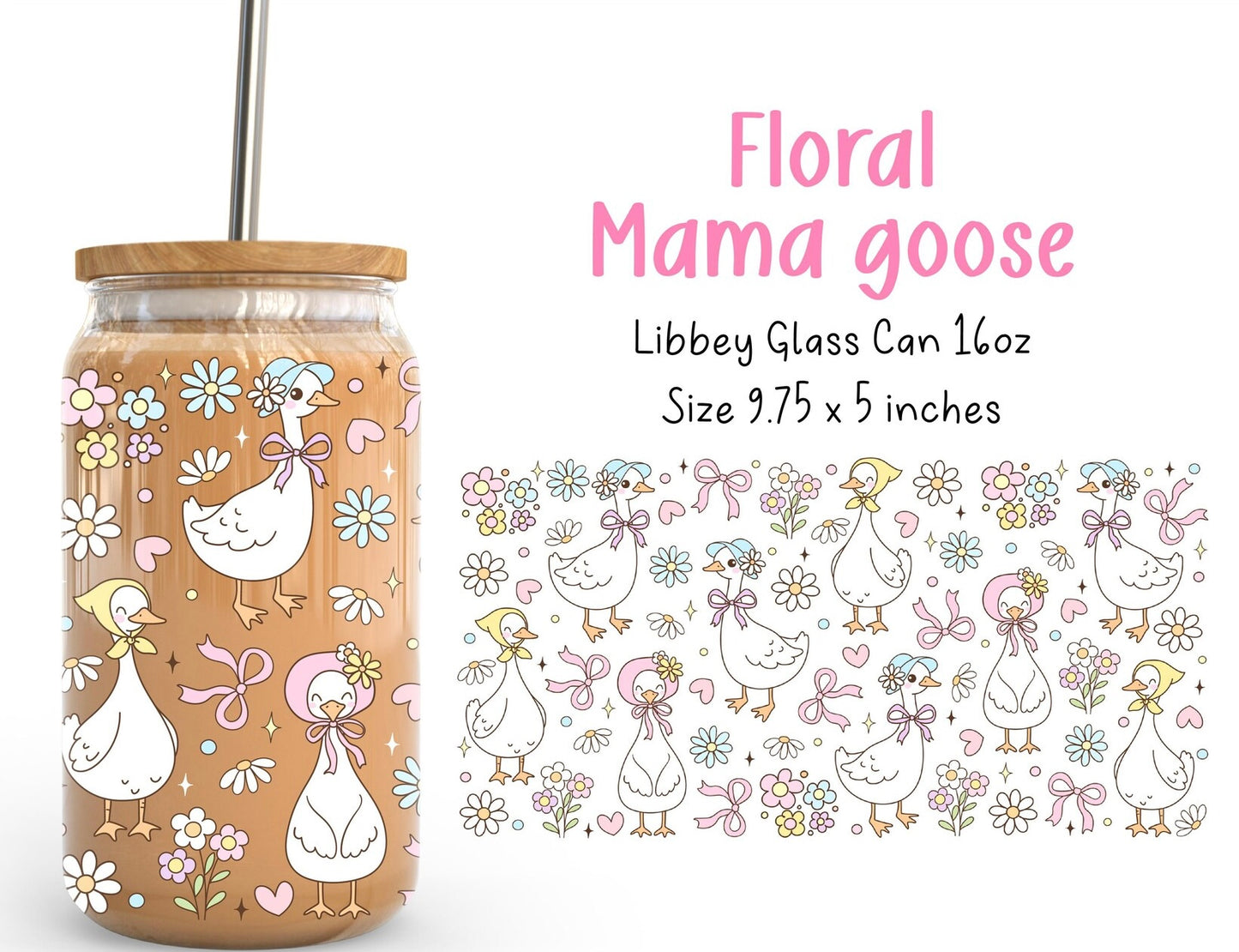 Floral Mama goose Retro