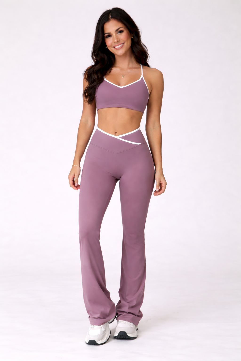 Caris Flare Leggings - Mauve