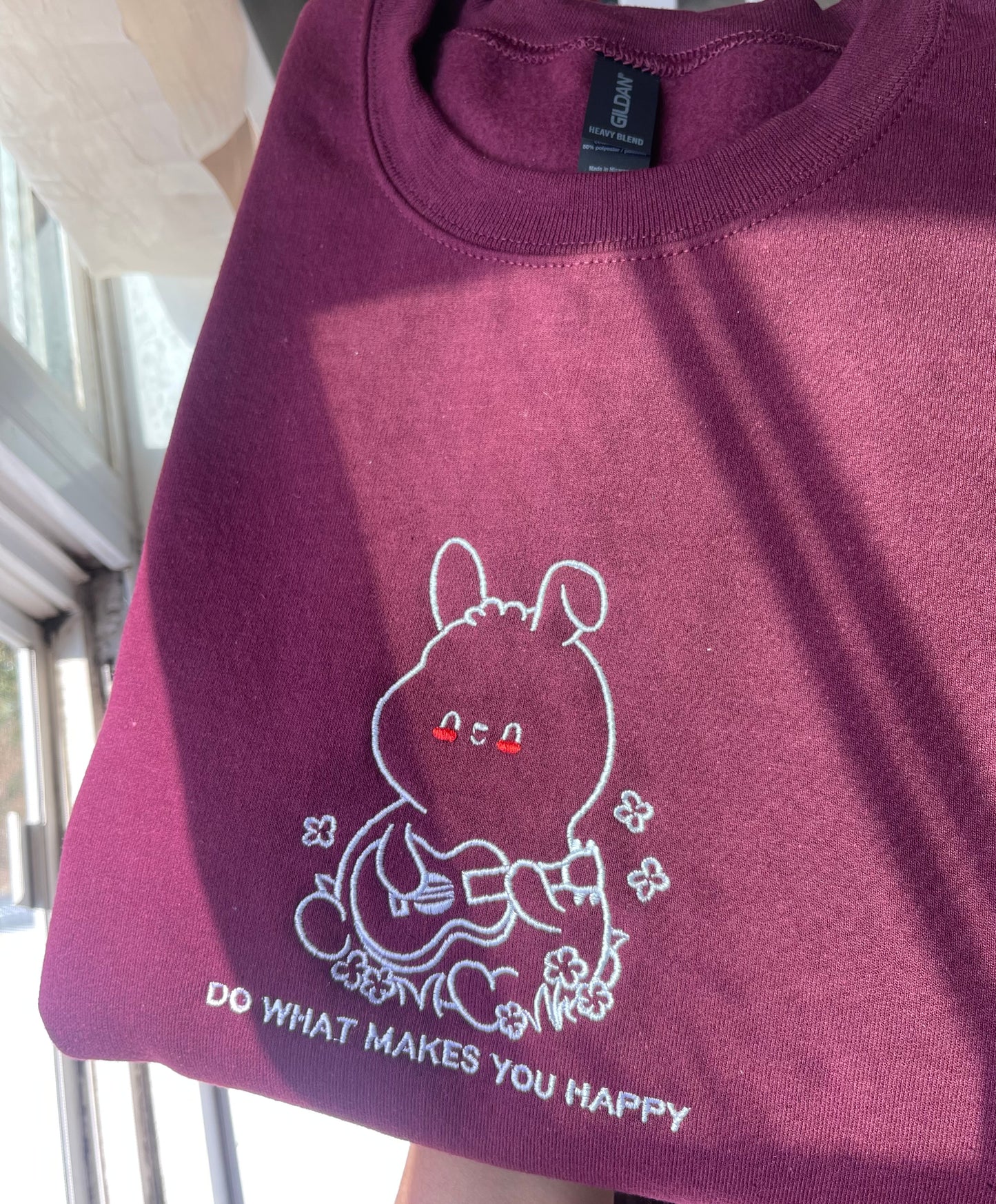 Do Happiness Embroidered Crewneck