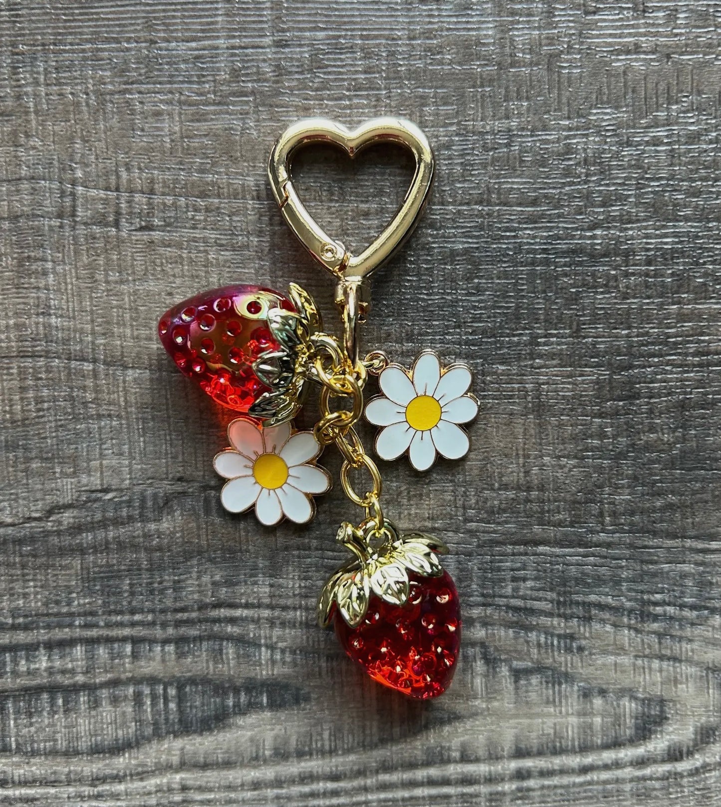 Daisy and Berry Keychain