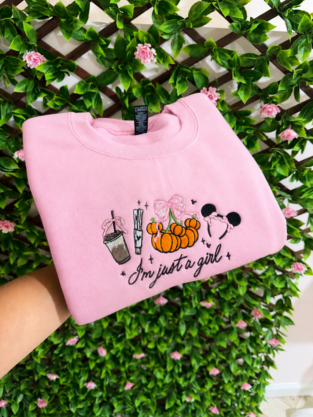 I'm Just a Girl Embroidered Sweater